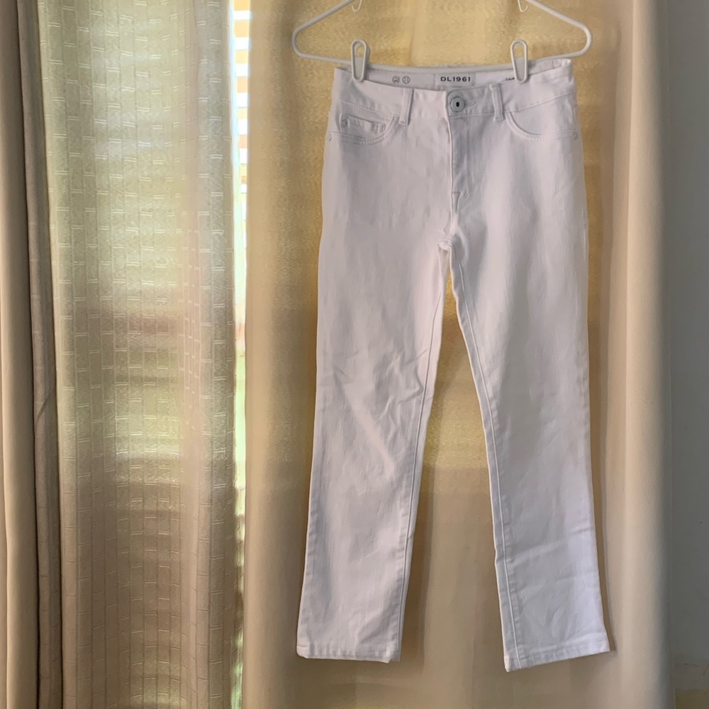 White straight ankle Jeans